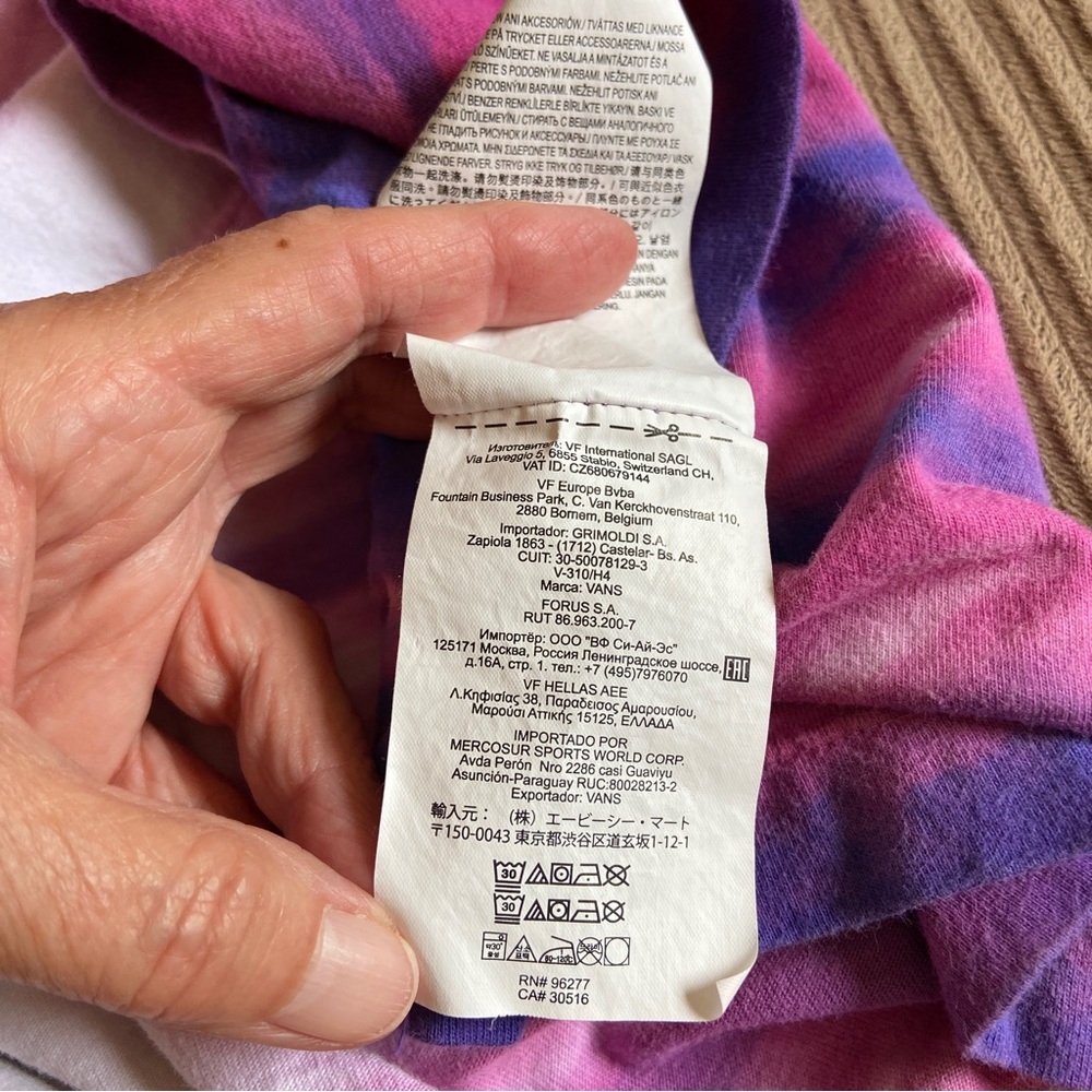 Vans Off the Wall Tie Dye Long Sleeve Tee - Medium EUC - Picture 8 of 8